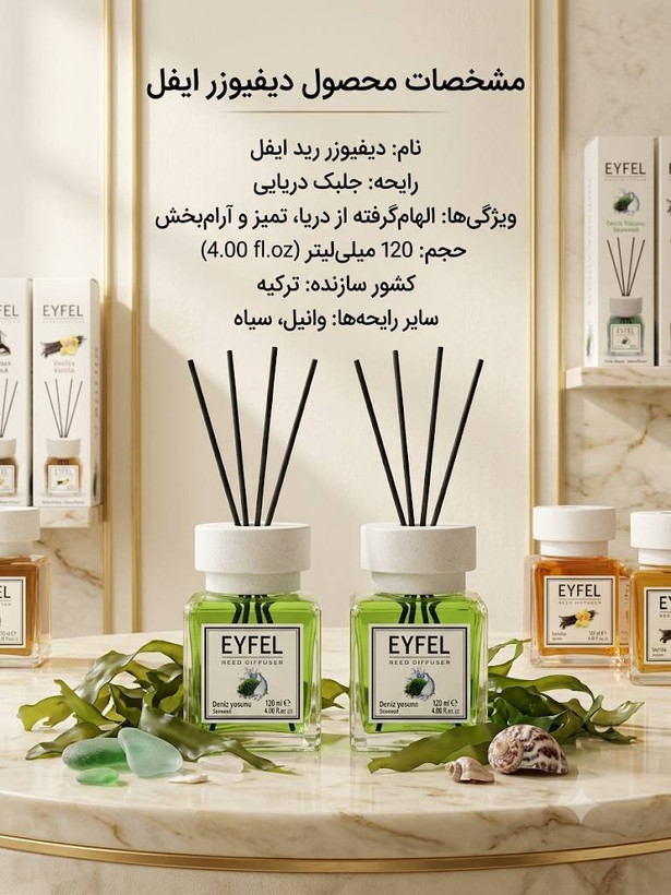 خوشبو کننده ایفل شیشه لهستان رایحه جلبک یا سوید
